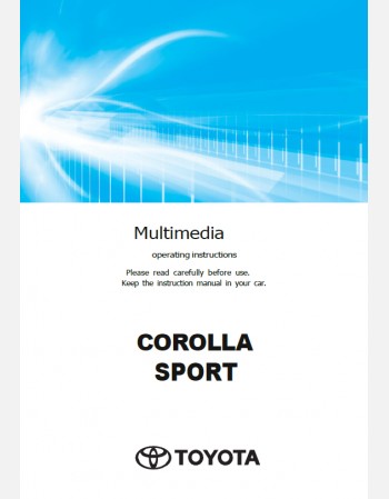 toyota corolla sport 2025 navigation & multimedia system manual